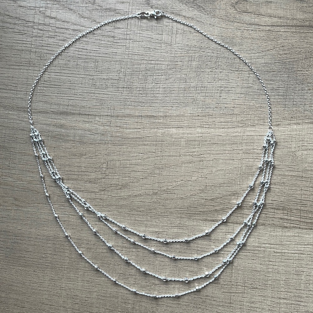 Sterling Silver Multi Tier Necklace
